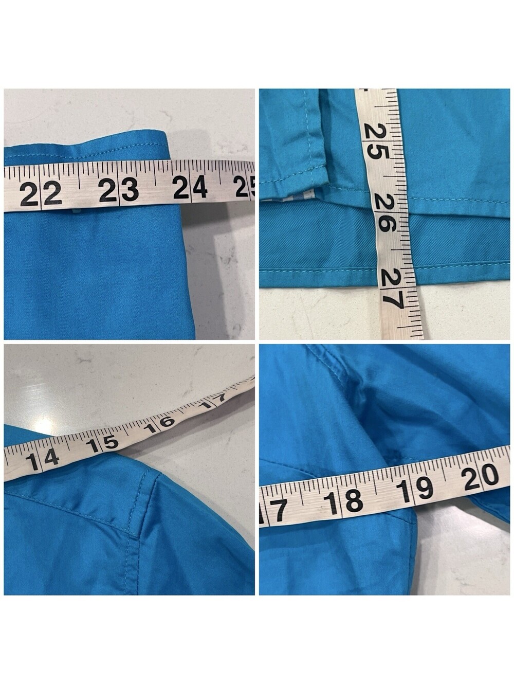 Dudalina Women’s 42 m Turquoise Blue Egyptian Cotton Button Down Shirt Brazil - Picture 6 of 11